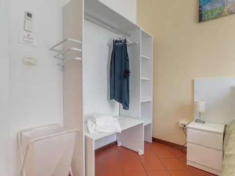 Room entrance and interior door