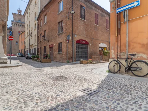 Brick building on a street corner